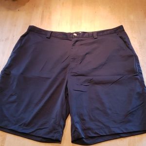 Adidas Stretch Golf Shorts sz 40 Flat Front Black